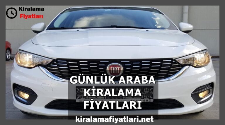 Günlük Araba Kiralama Fiyatları