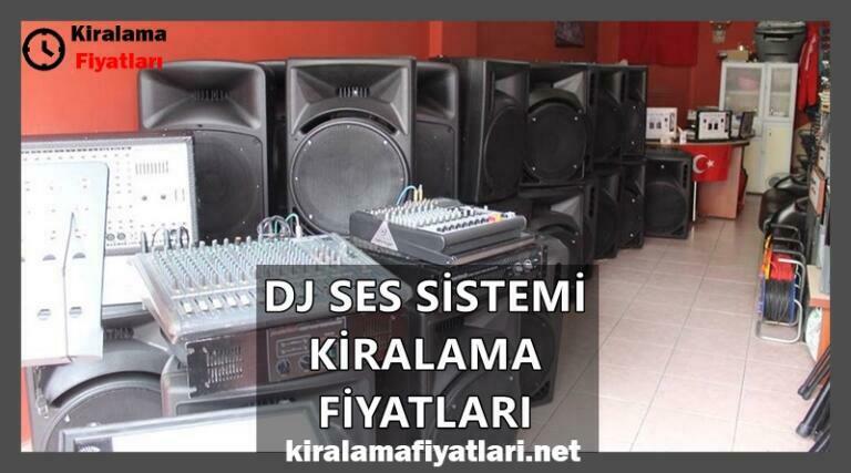 Dj Ses Sistemi Kiralama Fiyatları