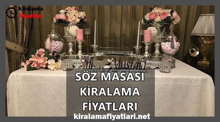 Söz Masası Kiralama Fiyatları